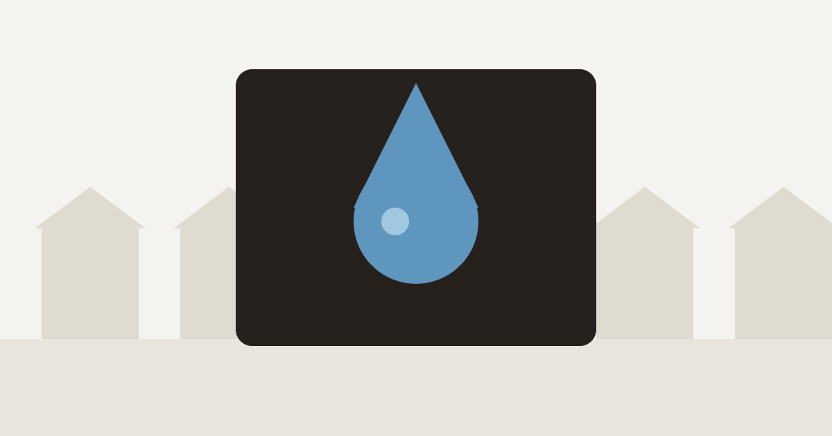 Illustration of a water droplet representing a water system risk assessment
